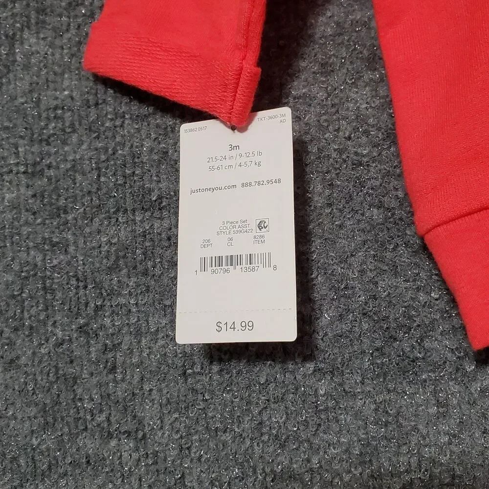 Carters Just One You Smile Floral Sweatshirt Girls Infant Size 3 Months New